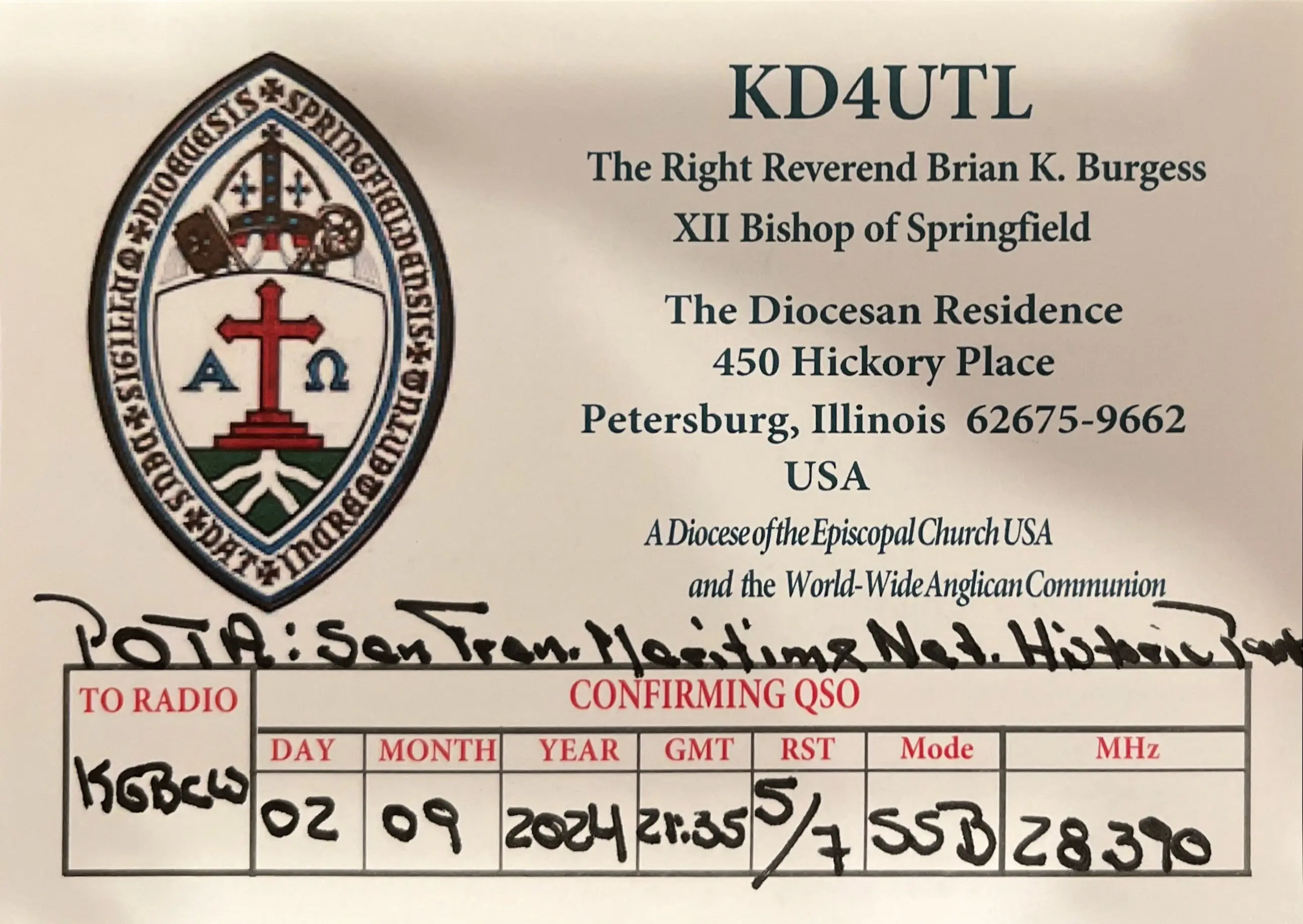 QSL card from KD4UTL