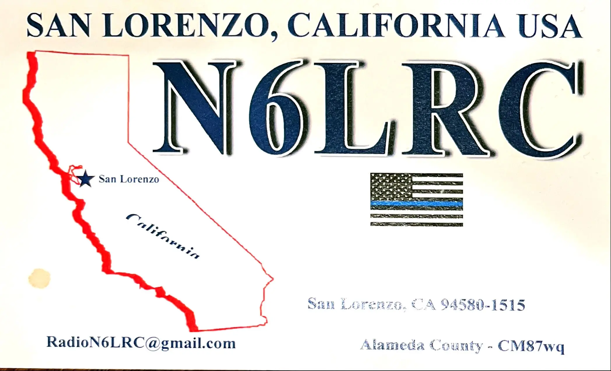 QSL card from N6LRC