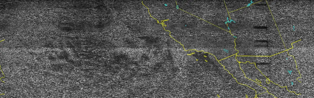 Satellite image of California from NOAA-19